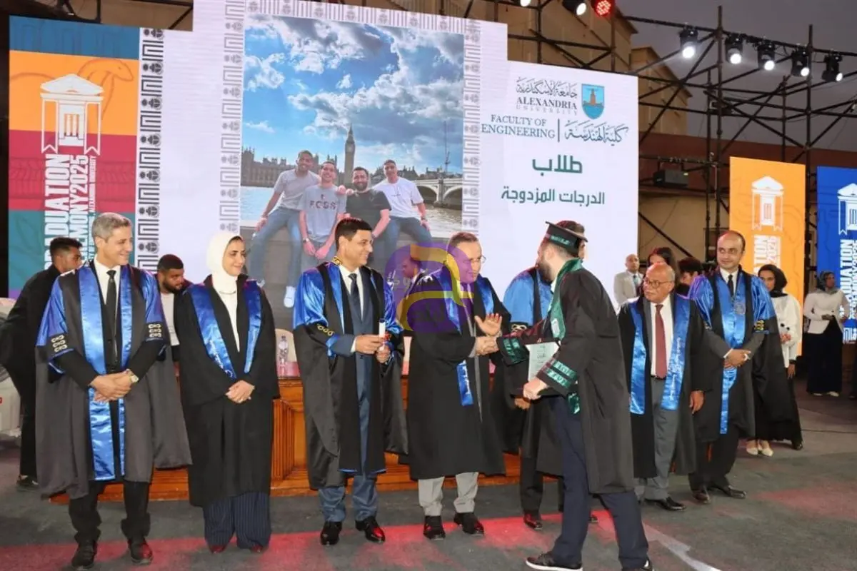 "جامعة الإسكندرية تحتفل بتخرج الدفعة 79 بكلية الهندسة في حفل رسمي "