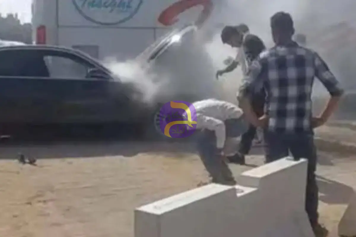 اشتعال النيران في سيارة الإعلامي أحمد شوبير