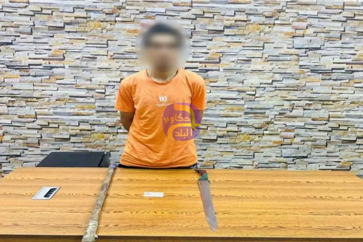 كشف ملابسات مقطع فيديو لبلطجي يحمل سلاحًا أبيض بالجيزة وضبط المتهم