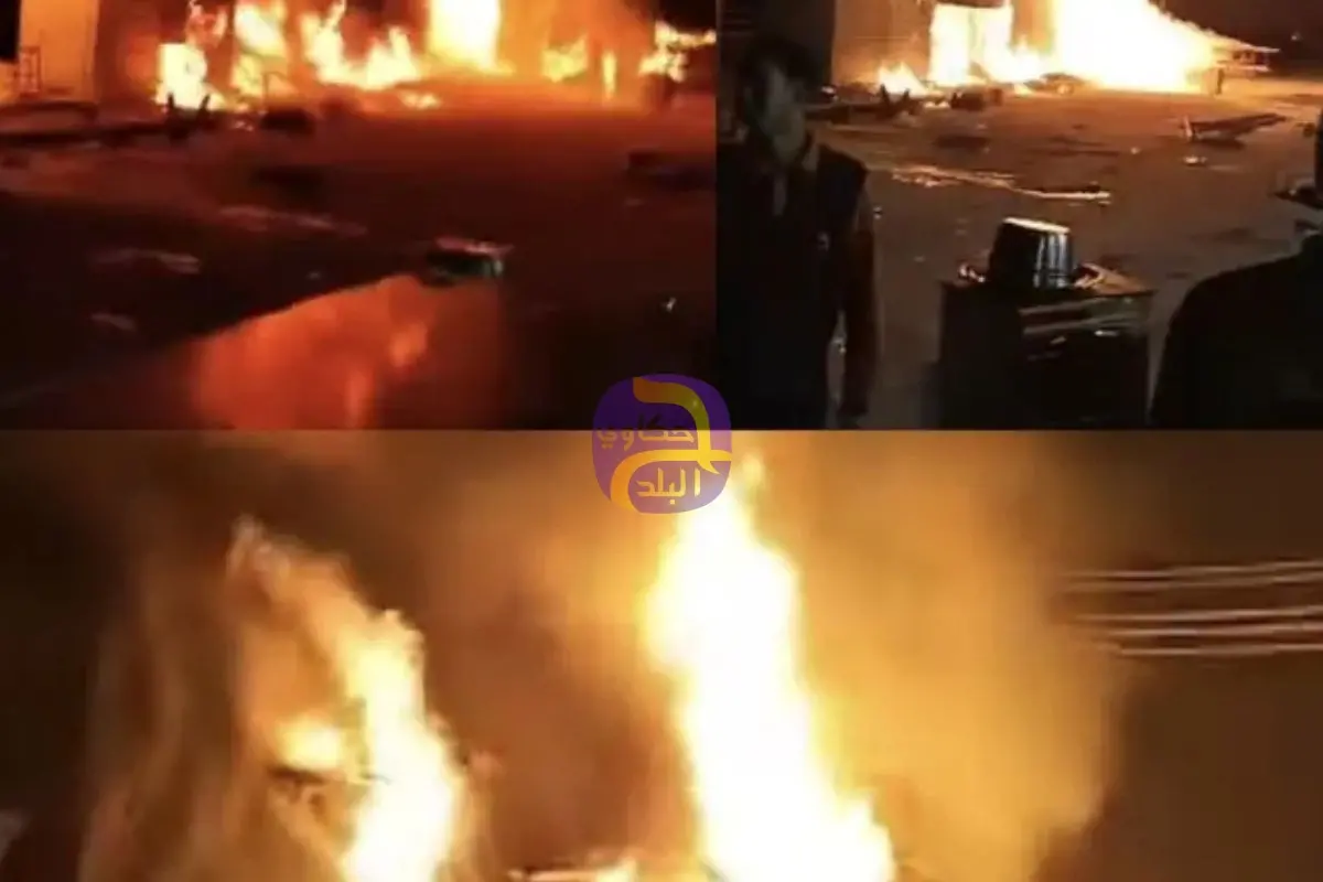 حريق هائل يلتهم مخبزًا بجوار موقف منوف بالمنوفية