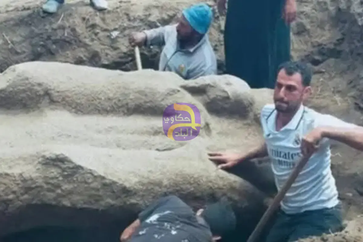 اكتشاف تمثال أثري ضخم بمحض الصدفة في الشرقية