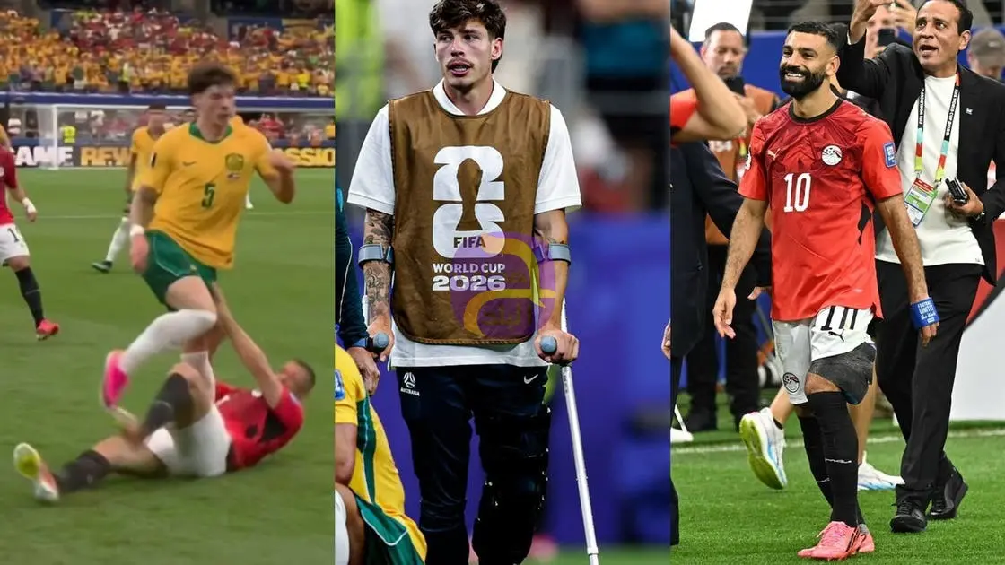 لاعب أستراليا توعد بـ"أكل" صلاح.. فأنهى رامي ربيعة مشاركته باكياً وعلى عكازات