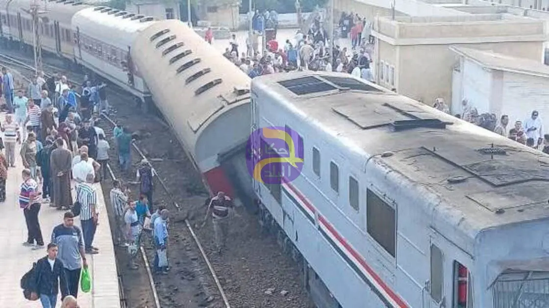 بالصور.. حادث قطار  يخلف إصابات