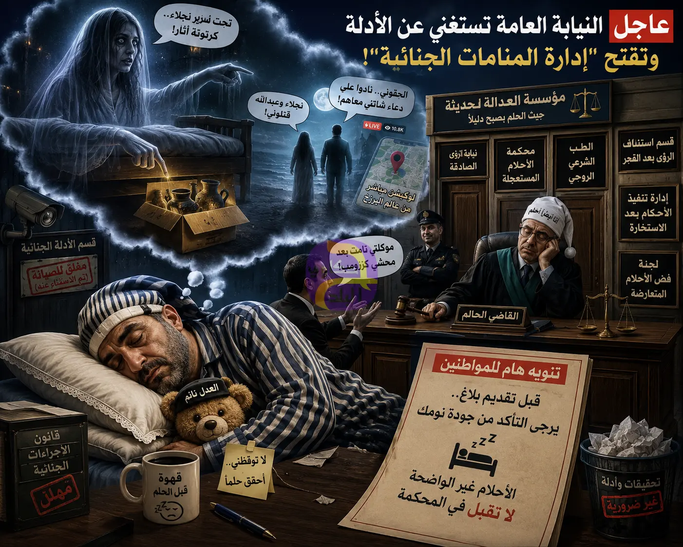 عاجل.. النيابة العامة تستغني عن الأدلة وتفتح "إدارة المنامات الجنائية"!
